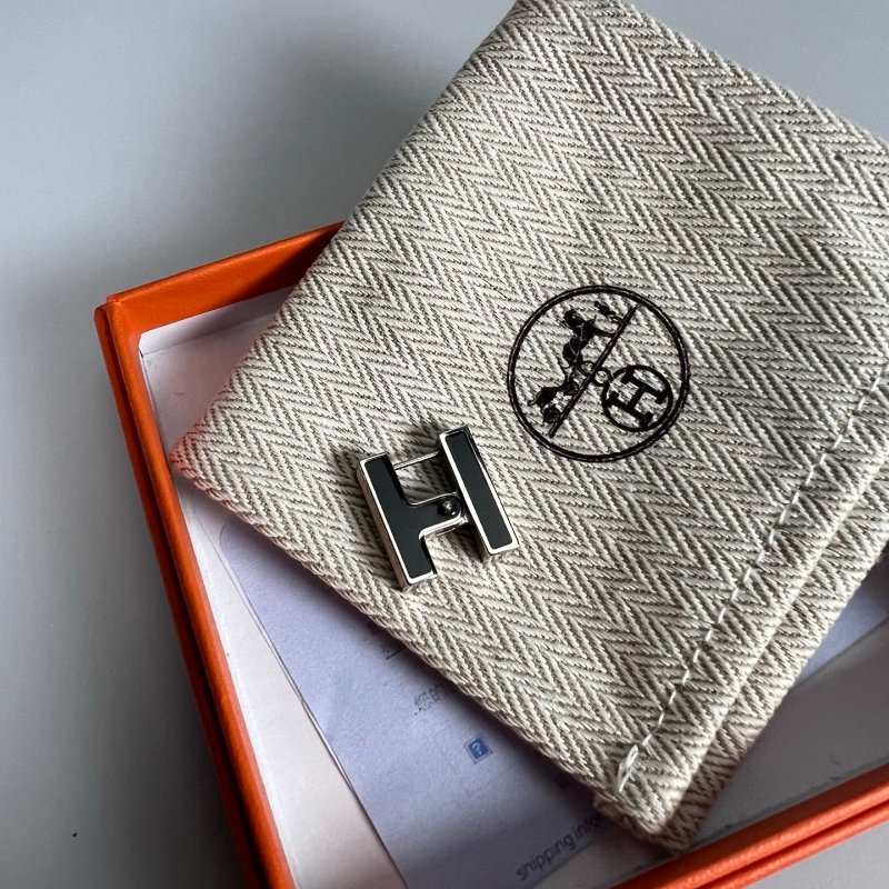 HERMES  方塊H單邊耳環-1