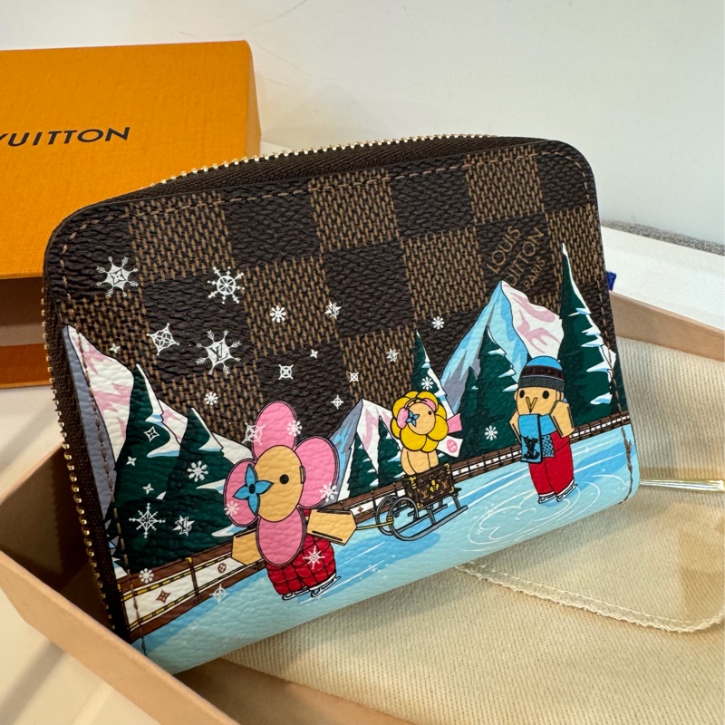 LV 專櫃正品N40721 拉鏈零錢包 經典格紋 限量款式 全新品-14