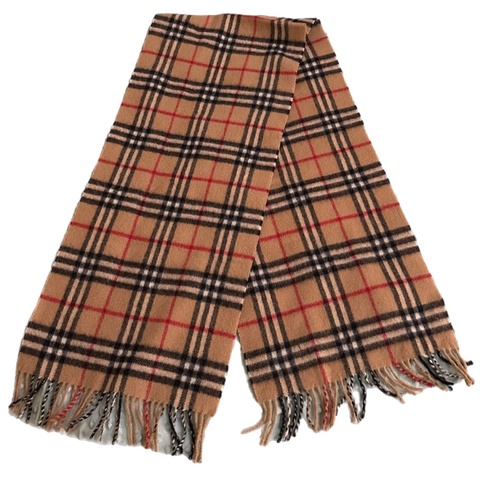 🧣 【專業乾洗完成】Burberrys of London 經典格紋 100% 羊羔毛圍巾