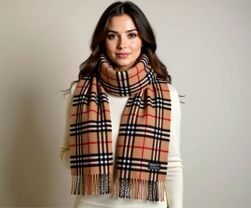 🧣 【專業乾洗完成】Burberrys of London 經典格紋 100% 羊羔毛圍巾-2