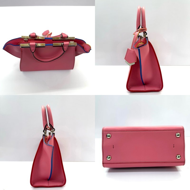 FENDI 芬迪 粉色 3JOURS MINI 手提斜背2WAY包 8BH333-3
