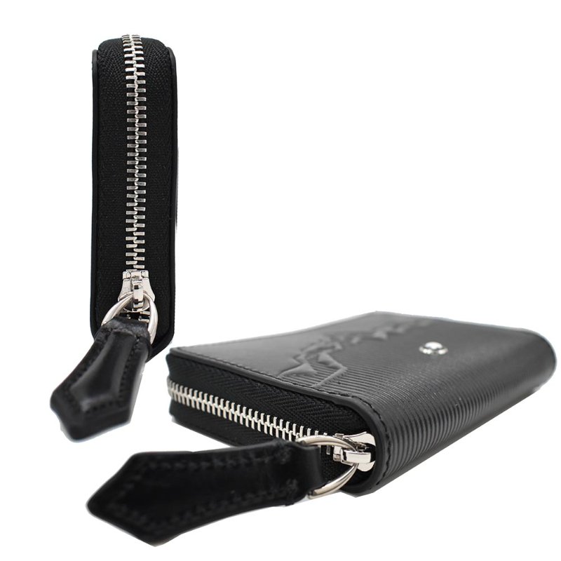 【門市全新現貨】MONT BLANC 萬寶龍拉鍊零錢包卡夾包(附原廠紙盒、防塵袋)-1