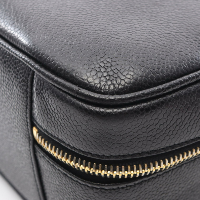 香奈兒 COCO 標誌單肩斜背包 小牛皮 黑色 金色五金 二手-8