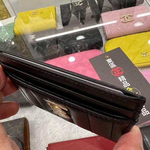 東區正精品㊣BURBERRY 80623741 全新黑色全皮金色TB扁式卡片夾名片夾 RZ5194-2