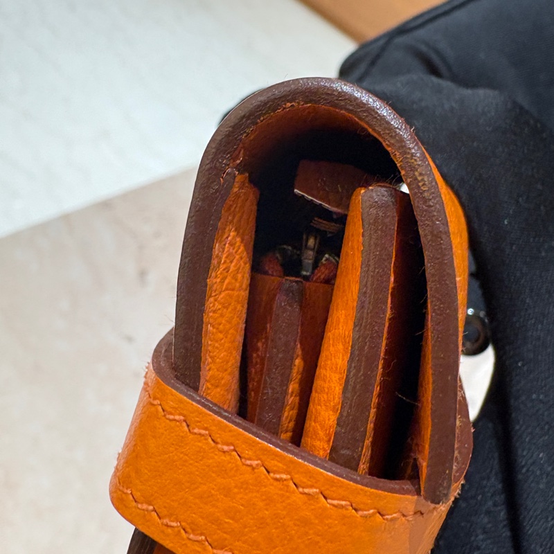 愛馬仕 橘色 長夾-3