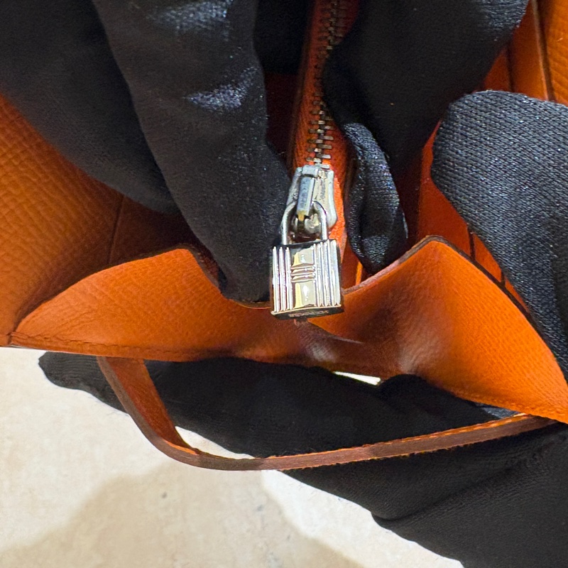 愛馬仕 橘色 長夾-9