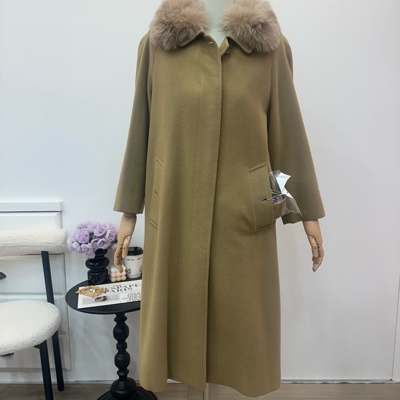 Burberry卡其色毛領大衣 vintage 二手中古-2