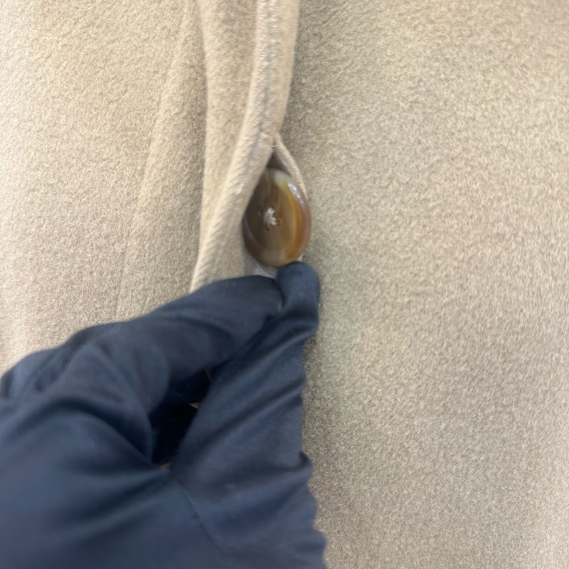 Burberry卡其色毛領大衣 vintage 二手中古-8