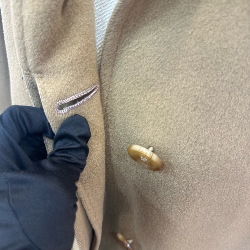 Burberry卡其色毛領大衣 vintage 二手中古-10