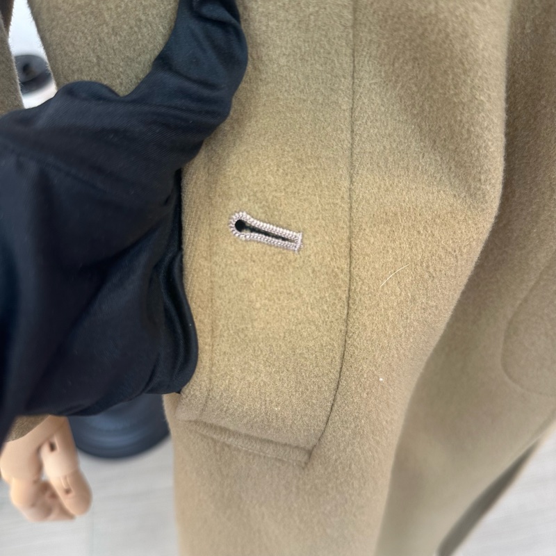 Burberry卡其色毛領大衣 vintage 二手中古-11