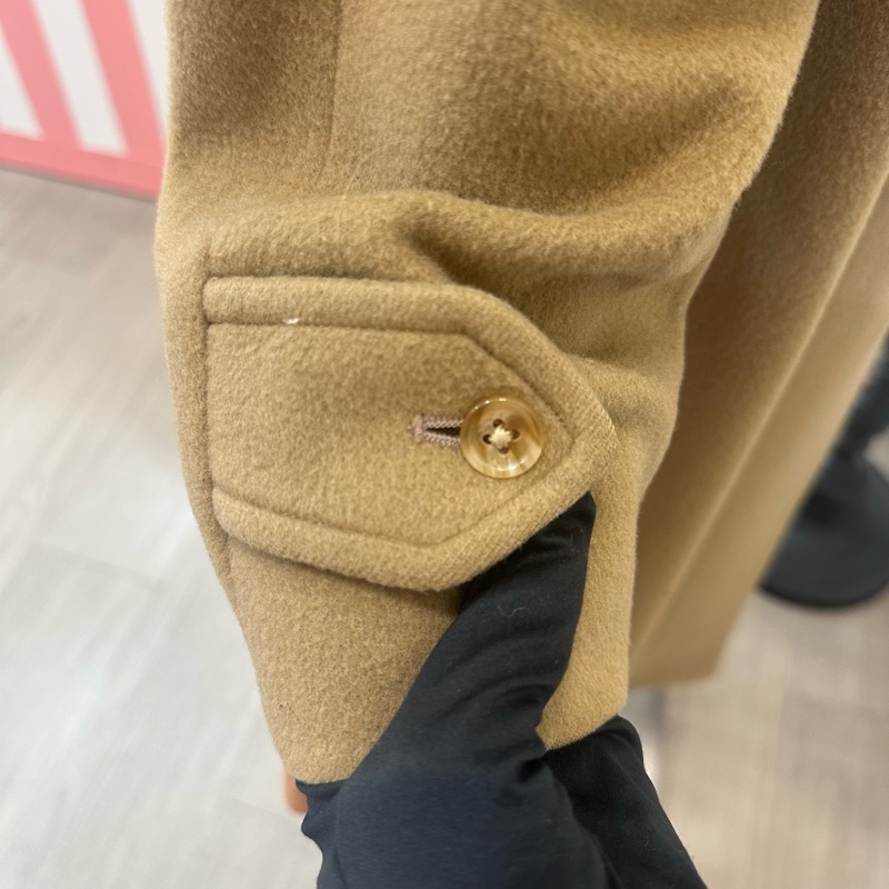 Burberry卡其色毛領大衣 vintage 二手中古-15