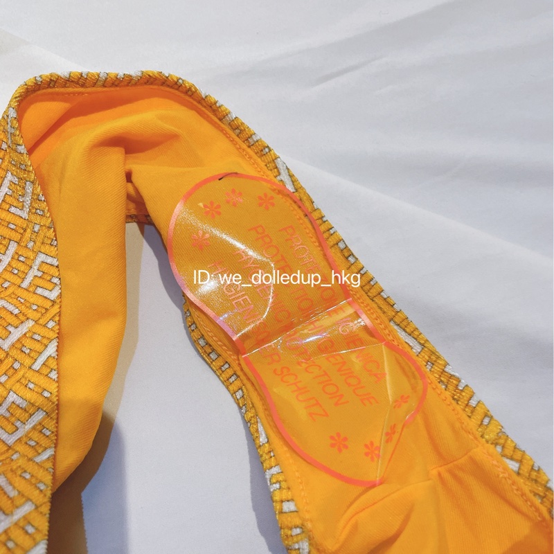 FENDI 橙色 FF Logo 連身泳衣 意大利碼40-6