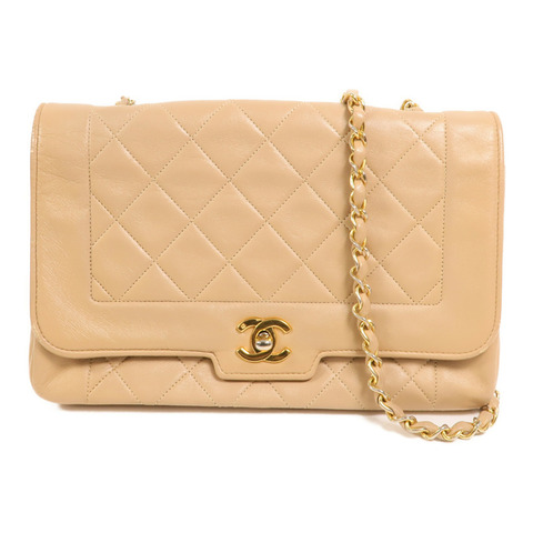 CHANEL 羊皮皮革Chain Shoulder金扣鏈帶肩背袋