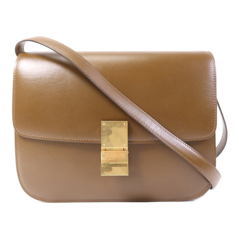CELINE 牛皮皮革Classic Box金扣肩背袋
