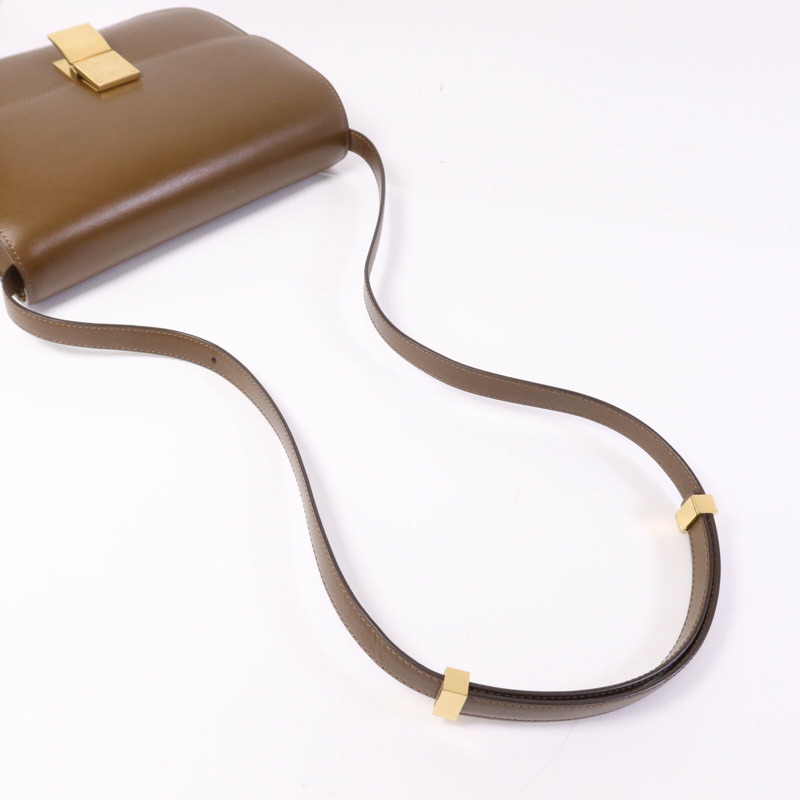 CELINE 牛皮皮革Classic Box金扣肩背袋-8