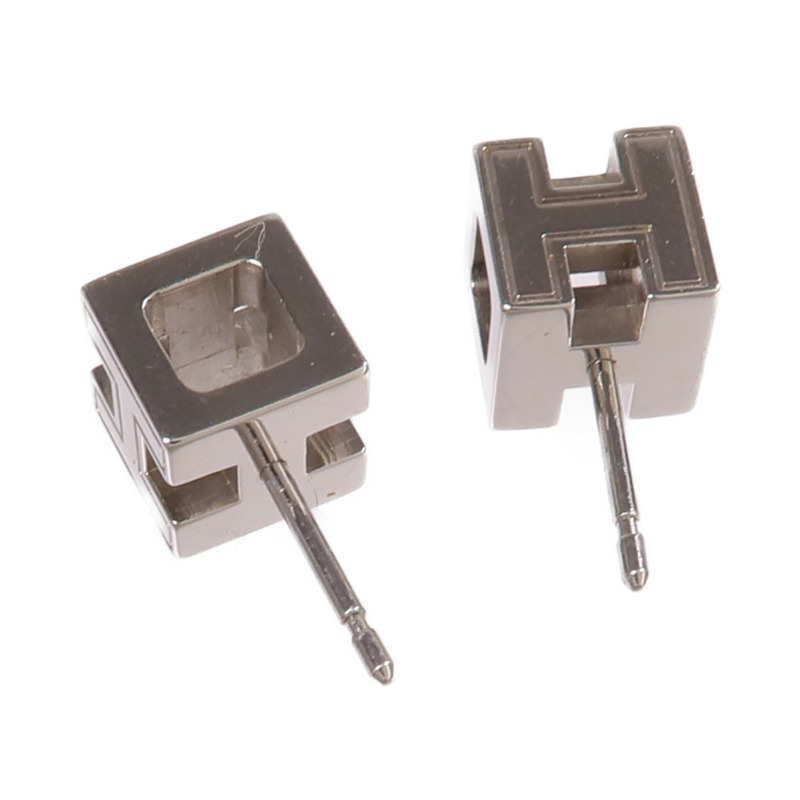 HERMES 金屬Cage d'H (H Cube)耳環-3