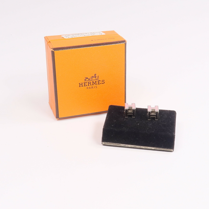 HERMES 金屬Cage d'H (H Cube)耳環-5