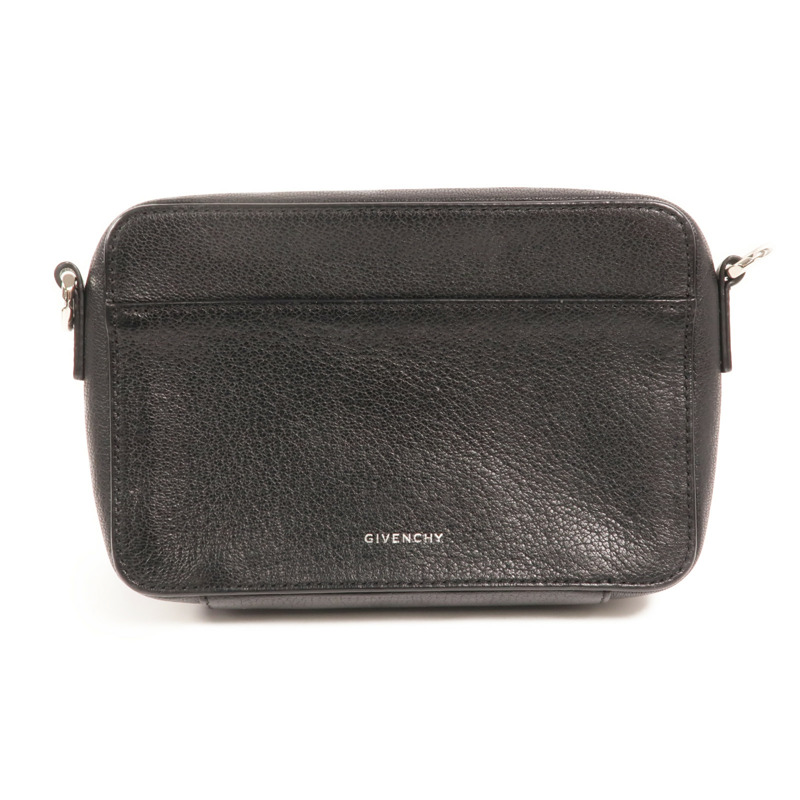 GIVENCHY 牛皮皮革Shoulder Bag銀扣肩背袋-1