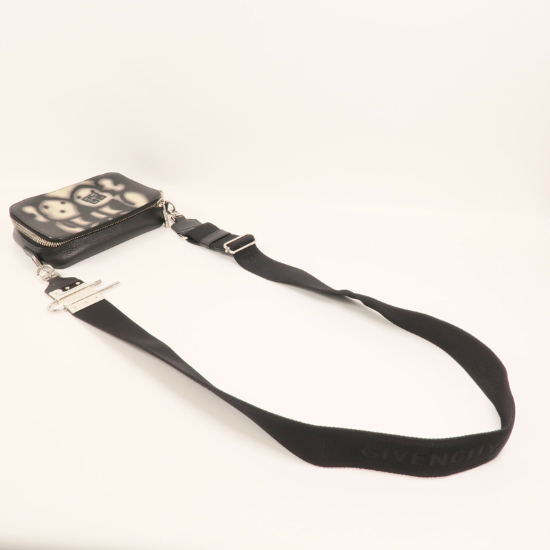 GIVENCHY 牛皮皮革Shoulder Bag銀扣肩背袋-7