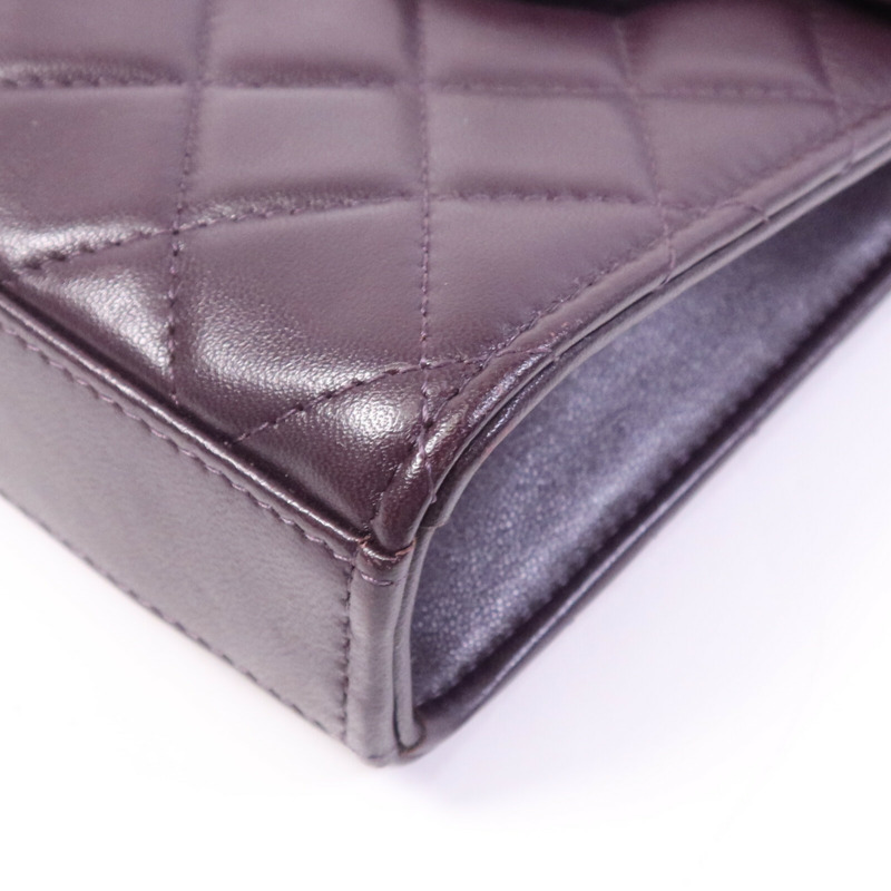 CHANEL 羊皮皮革Phone Bag銀扣鏈帶肩背袋-10