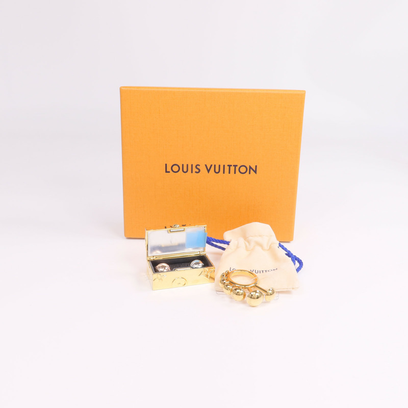 LOUIS VUITTON 金屬Studdy Ring戒指US#6.5-8