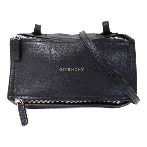 GIVENCHY 牛皮皮革Mini Pandora銀扣手挽袋