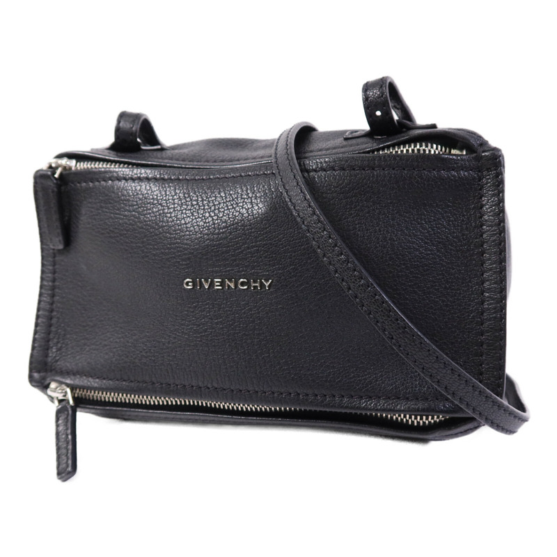 GIVENCHY 牛皮皮革Mini Pandora銀扣手挽袋-2