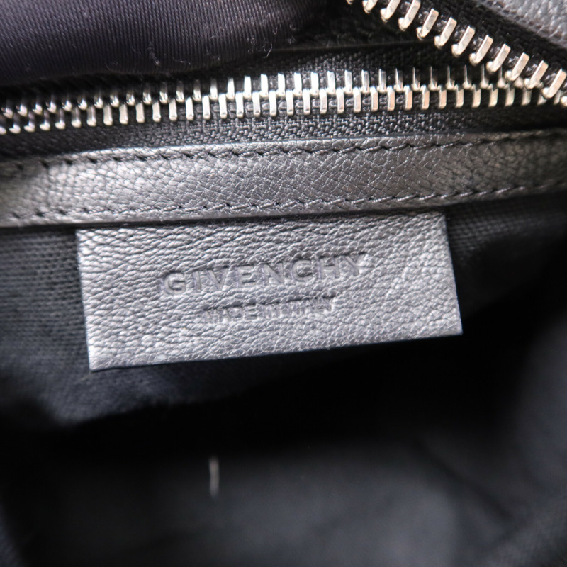 GIVENCHY 牛皮皮革Mini Pandora銀扣手挽袋-5