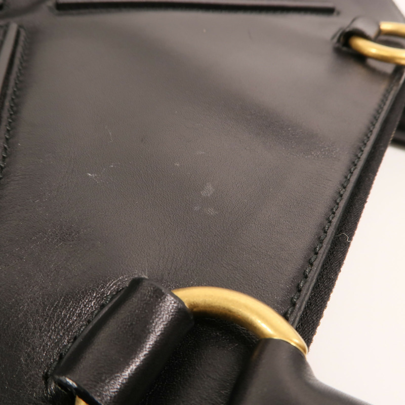 SAINT LAURENT 羊皮皮革Rive Gauche 32金扣手挽袋-12