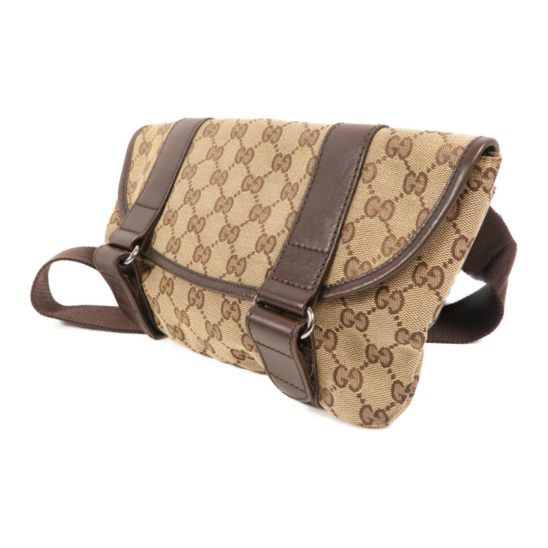 GUCCI GG帆布Waist Bag銀扣腰包-2
