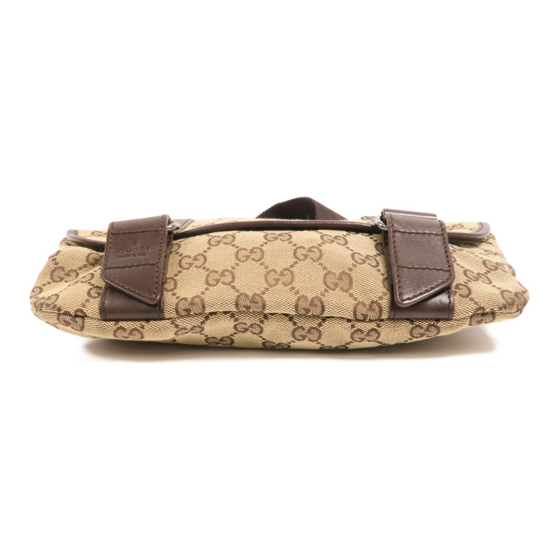 GUCCI GG帆布Waist Bag銀扣腰包-3