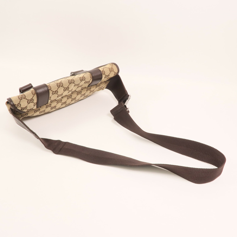 GUCCI GG帆布Waist Bag銀扣腰包-7