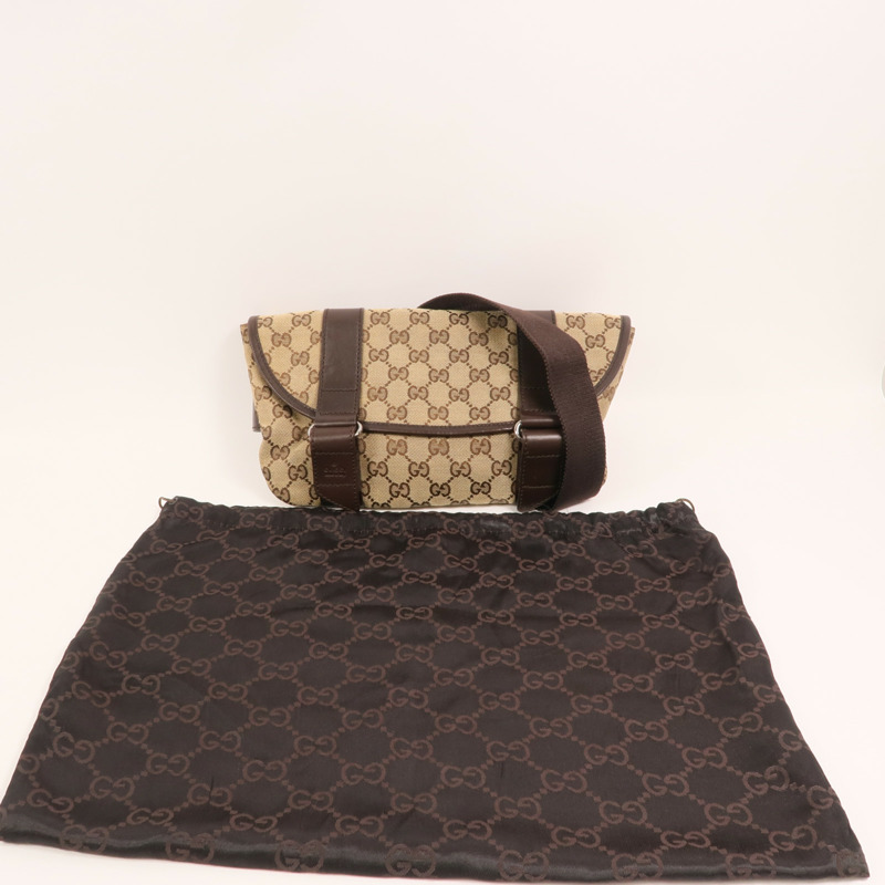 GUCCI GG帆布Waist Bag銀扣腰包-8