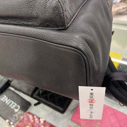 東區正精品㊣COACH 32235 咖啡色全皮拉鍊後背包大款 RZ3948-4