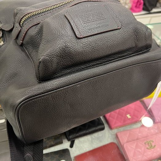 東區正精品㊣COACH 32235 咖啡色全皮拉鍊後背包大款 RZ3948-5
