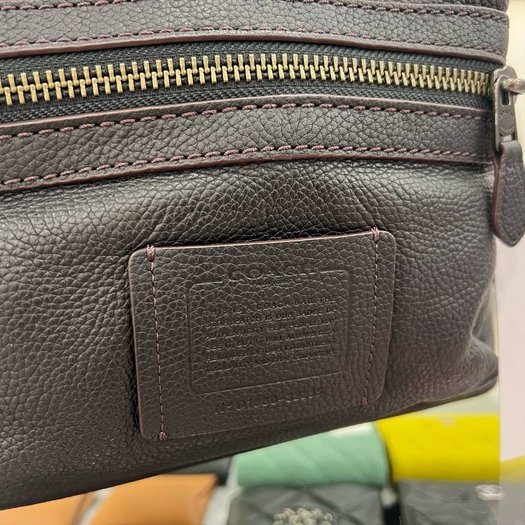 東區正精品㊣COACH 32235 咖啡色全皮拉鍊後背包大款 RZ3948-10