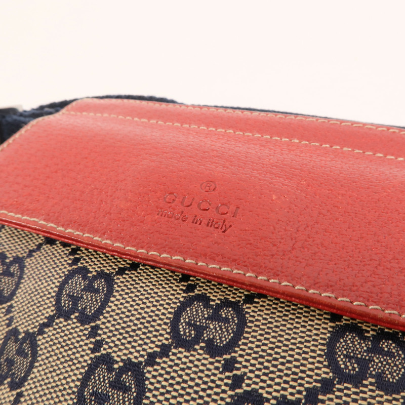 GUCCI GG帆布GG Waist Bag銀扣腰包-14