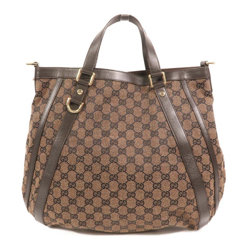 GUCCI GG帆布2 Way shoulder Bag金扣手挽肩背兩用袋-1