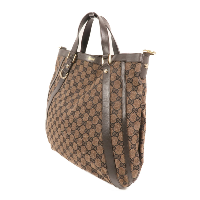 GUCCI GG帆布2 Way shoulder Bag金扣手挽肩背兩用袋-2