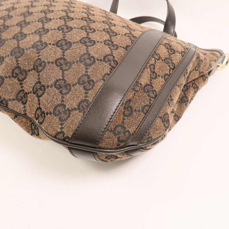 GUCCI GG帆布2 Way shoulder Bag金扣手挽肩背兩用袋-8