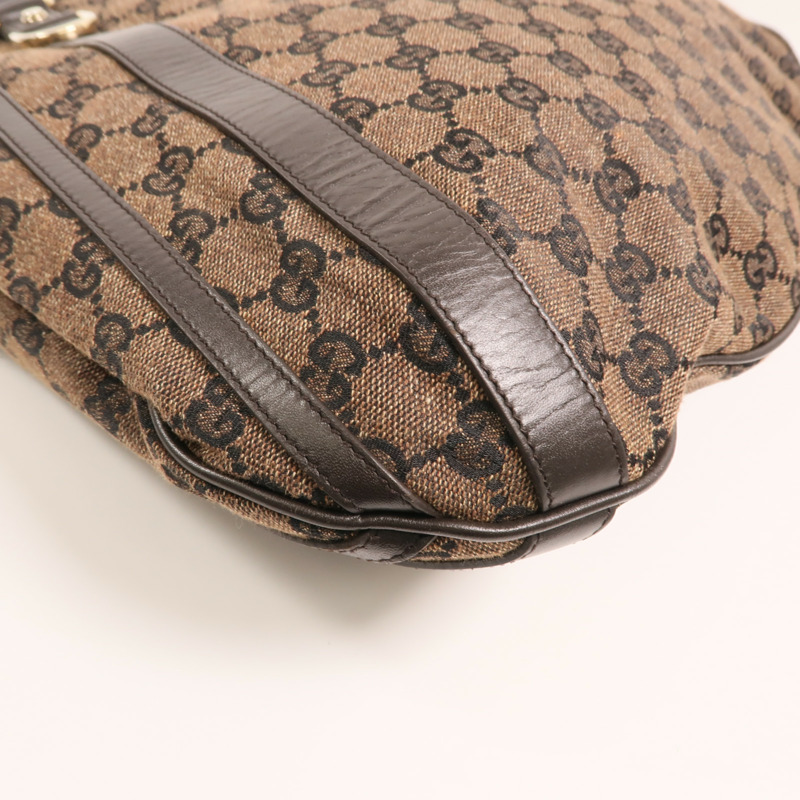 GUCCI GG帆布2 Way shoulder Bag金扣手挽肩背兩用袋-11