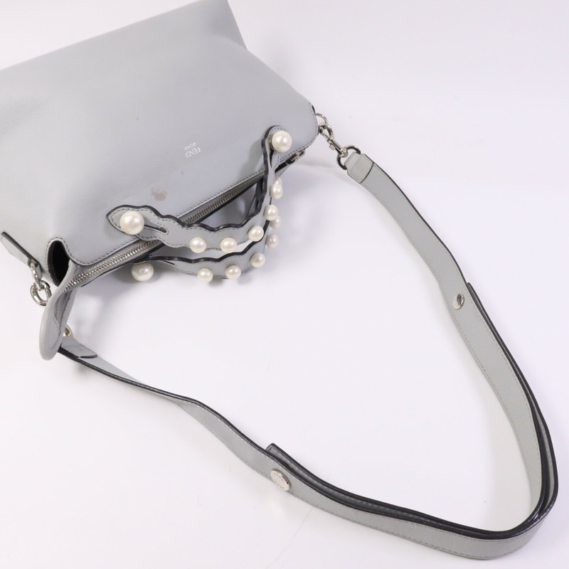 FENDI 牛皮皮革By The Way銀扣手挽肩背兩用袋-8