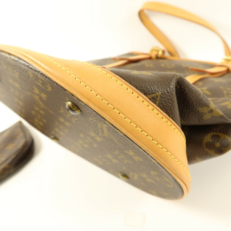 LOUIS VUITTON Monogram Bucket GM金扣手挽袋-14