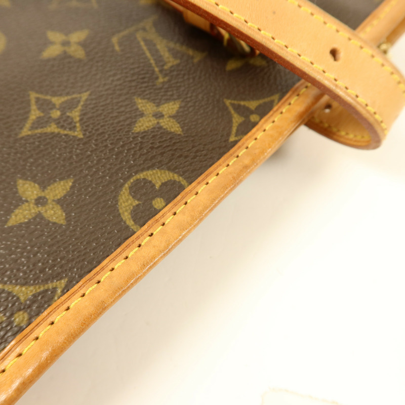 LOUIS VUITTON Monogram Bucket GM金扣手挽袋-19
