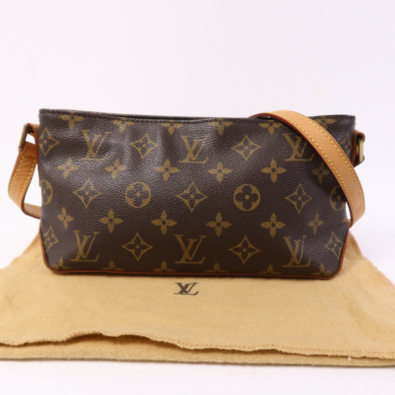 LOUIS VUITTON Monogram Trotteur金扣肩背袋-10