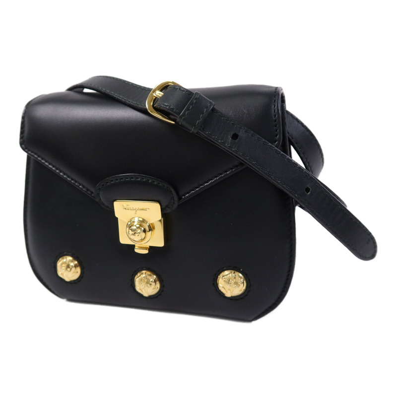 Salvatore Ferragamo 牛皮皮革Shoulder Bag金扣肩背袋-2