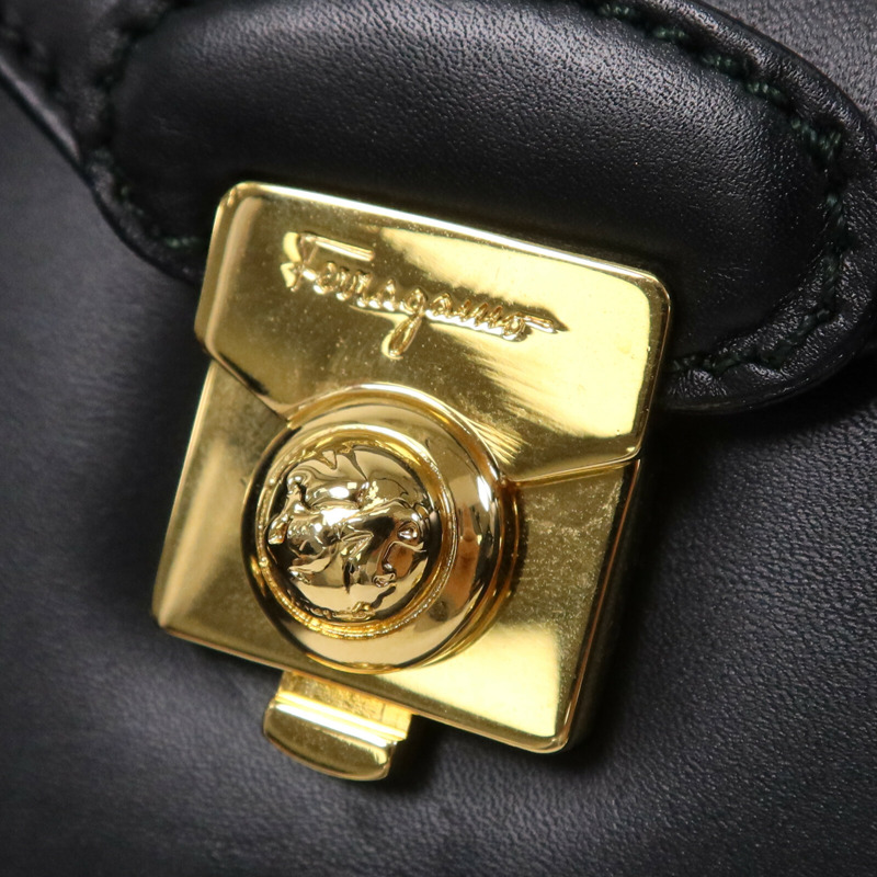 Salvatore Ferragamo 牛皮皮革Shoulder Bag金扣肩背袋-5