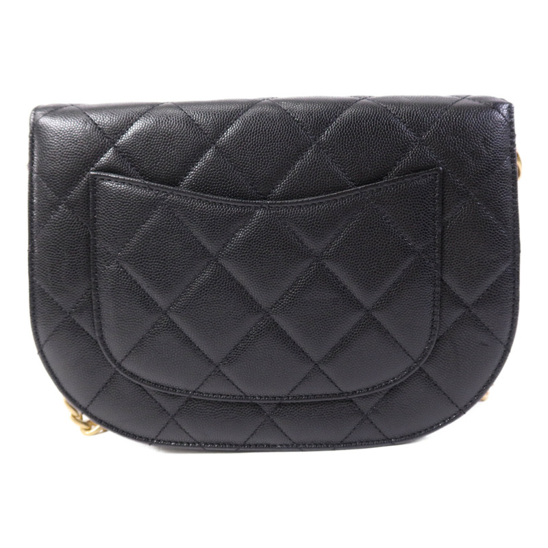 CHANEL 牛皮皮革Chain Shoulder Bag金扣鏈帶肩背袋-1