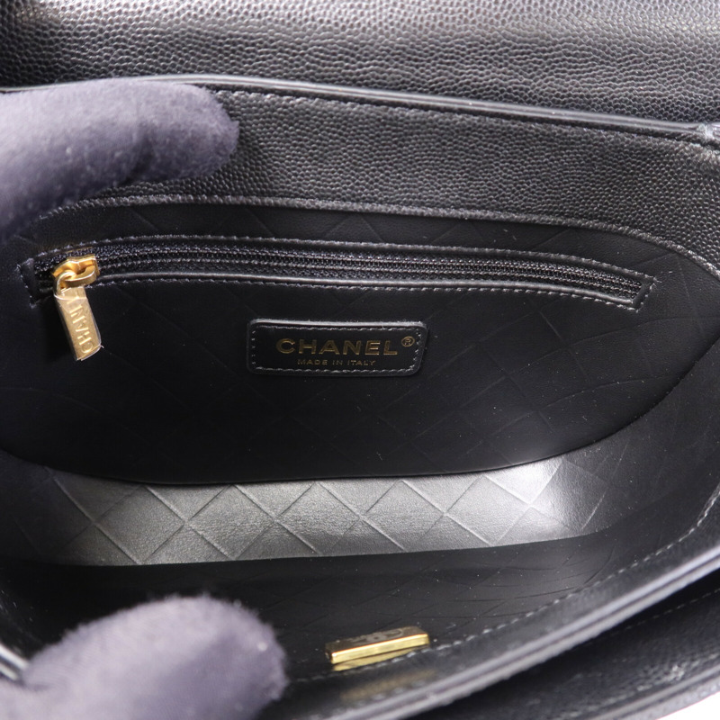 CHANEL 牛皮皮革Chain Shoulder Bag金扣鏈帶肩背袋-4