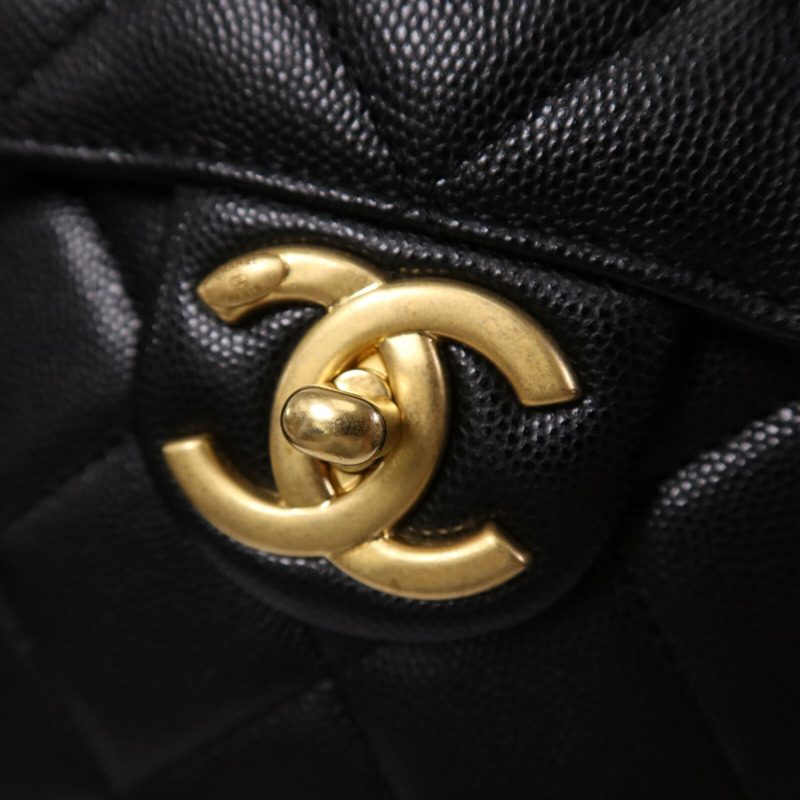 CHANEL 牛皮皮革Chain Shoulder Bag金扣鏈帶肩背袋-6